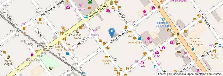 Mapa de ubicacion de Apart Car, Belgrano en Argentinië, Ciudad Autónoma De Buenos Aires, Buenos Aires, Comuna 13.