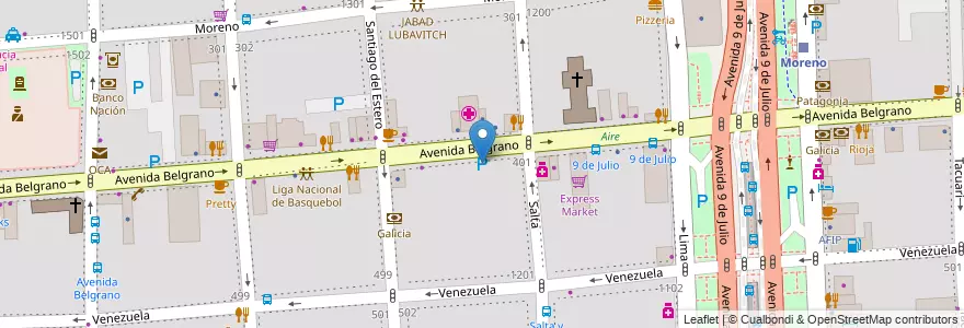 Mapa de ubicacion de Apart Car, Montserrat en الأرجنتين, Ciudad Autónoma De Buenos Aires, Comuna 1, Buenos Aires.
