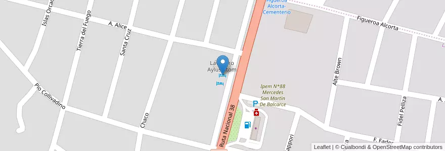 Mapa de ubicacion de Apart Hotel Alvear en Argentina, Córdova, Departamento Punilla, Pedanía Dolores, Municipio De Capilla Del Monte, Capilla Del Monte.