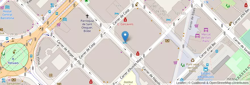 Mapa de ubicacion de Aparthotel Nàpols en 西班牙, Catalunya, Barcelona, Barcelonès, Barcelona.
