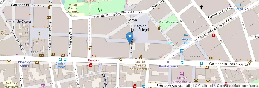 Mapa de ubicacion de Àpat's en Espanha, Catalunha, Barcelona, Barcelonès, Barcelona.