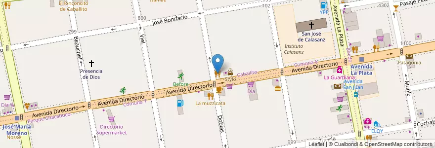 Mapa de ubicacion de Apicio, Caballito en アルゼンチン, Ciudad Autónoma De Buenos Aires, ブエノスアイレス, Comuna 6.