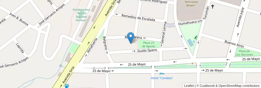 Mapa de ubicacion de APREM "Centro Educativo Terapéutico" en アルゼンチン, フフイ州, Departamento San Pedro, Municipio De San Pedro De Jujuy.
