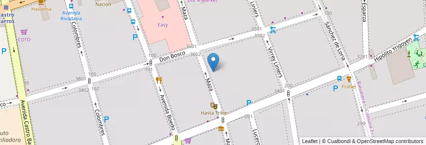 Mapa de ubicacion de Aprendemos a Crecer, Almagro en 阿根廷, Ciudad Autónoma De Buenos Aires, Comuna 5, 布宜诺斯艾利斯.