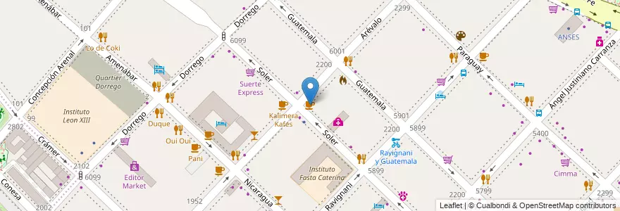 Mapa de ubicacion de Aprobar, Palermo en アルゼンチン, Ciudad Autónoma De Buenos Aires, ブエノスアイレス, Comuna 14.