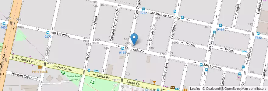 Mapa de ubicacion de Apropol en 아르헨티나, Santa Fe, Departamento Rosario, Municipio De Rosario, 로사리오.