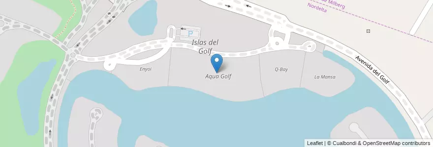 Mapa de ubicacion de Aqua Golf en Argentina, Buenos Aires, Partido De Tigre, Rincón De Milberg.