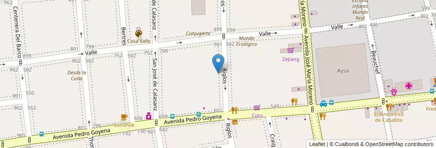 Mapa de ubicacion de Aquì estoy, Caballito en 아르헨티나, Ciudad Autónoma De Buenos Aires, 부에노스아이레스, Comuna 6.