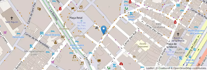 Mapa de ubicacion de Arabia Cafe en Espanha, Catalunha, Barcelona, Barcelonès, Barcelona.