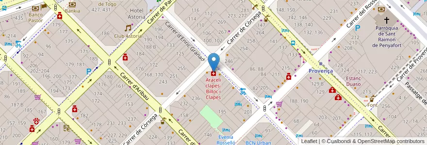 Mapa de ubicacion de Araceli clapes-Billoc i Clapes en إسبانيا, كتالونيا, برشلونة, بارسلونس, Barcelona.