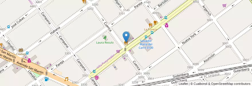 Mapa de ubicacion de Arancio, Villa Pueyrredon en Arjantin, Ciudad Autónoma De Buenos Aires, Comuna 12, Buenos Aires, Comuna 11.