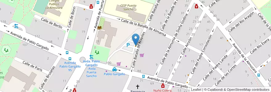 Mapa de ubicacion de Arapiles Restaurant en スペイン, アラゴン州, サラゴサ, Zaragoza, サラゴサ.