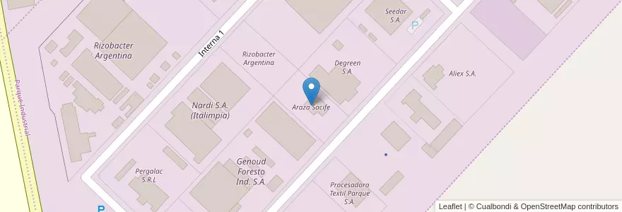 Mapa de ubicacion de Araza Sacife en Argentinië, Buenos Aires, Partido De Pergamino.