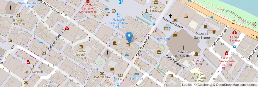 Mapa de ubicacion de Archivo Histórico Municipal en Espanha, Aragão, Saragoça, Zaragoza, Saragoça.
