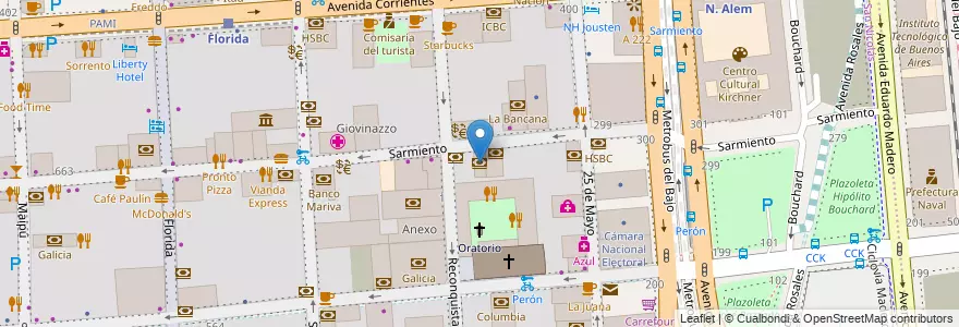 Mapa de ubicacion de Archivo y Museo Históricos del Banco de La Provincia de Buenos Aires Dr. Arturo Jauretcne, San Nicolas en アルゼンチン, Ciudad Autónoma De Buenos Aires, Comuna 1, ブエノスアイレス.
