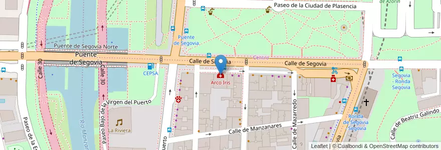 Mapa de ubicacion de Arco Iris en Spain, Community Of Madrid, Community Of Madrid, Área Metropolitana De Madrid Y Corredor Del Henares, Madrid.