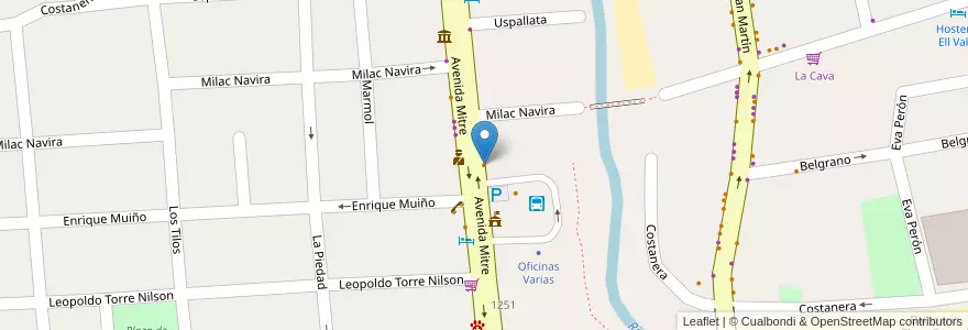 Mapa de ubicacion de Arco Iris en 阿根廷, Córdoba, Departamento San Alberto, Pedanía Tránsito, Mina Clavero, Municipio De Mina Clavero.