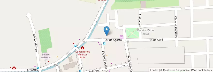 Mapa de ubicacion de Arco Iris en 阿根廷, San Juan, 智利, Albardón.