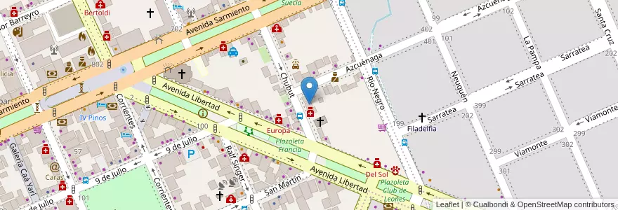 Mapa de ubicacion de Arco Iris en 阿根廷, Misiones, Departamento Oberá.