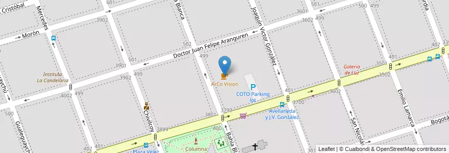 Mapa de ubicacion de ArCo Vision en Argentina, Ciudad Autónoma De Buenos Aires, Buenos Aires, Comuna 10.