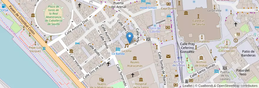 Mapa de ubicacion de Arco en Spanien, Andalusien, Sevilla, Sevilla.