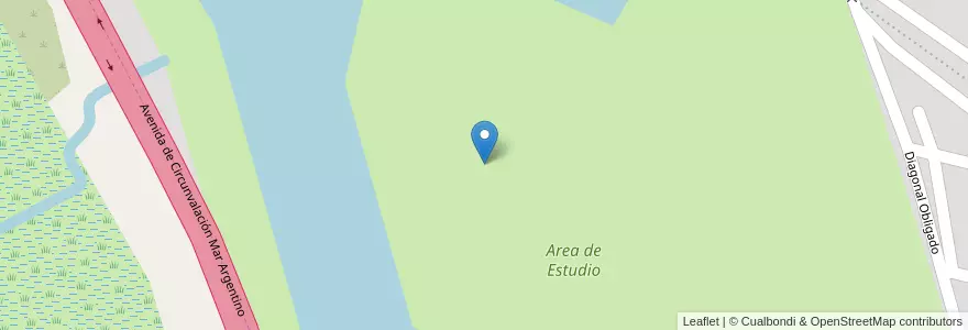 Mapa de ubicacion de Area de Estudio en Argentine, Santa Fe, Departamento La Capital, Santa Fe Capital, Santa Fe.