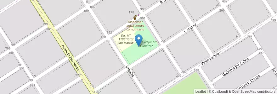 Mapa de ubicacion de Área de juegos en Argentinië, Santa Fe, Departamento General López, Municipio De Venado Tuerto.