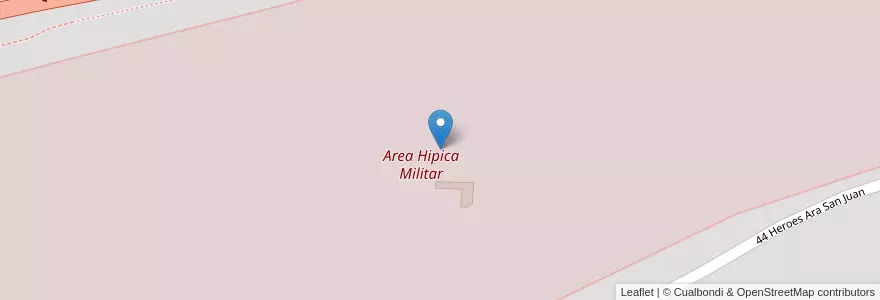 Mapa de ubicacion de Area Hipica Militar en الأرجنتين, Departamento Ushuaia, تشيلي, محافظة تييرا ديل فويغو, Ushuaia.