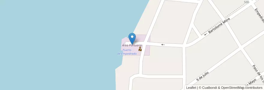 Mapa de ubicacion de Área Portuaria en Arjantin, Corrientes, Departamento Empedrado, Municipio De Empedrado.