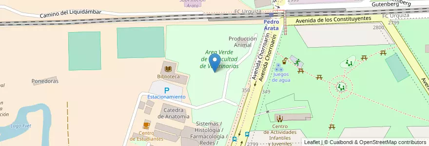 Mapa de ubicacion de Area Verde de la Facultad de Veterinarias, Agronomia en Arjantin, Ciudad Autónoma De Buenos Aires, Buenos Aires, Comuna 15.