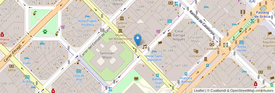 Mapa de ubicacion de Arena Madre en Espagne, Catalogne, Barcelone, Barcelonais, Barcelone.