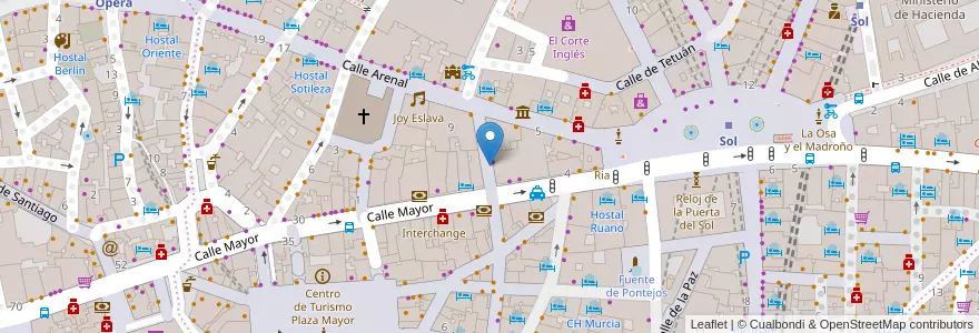 Mapa de ubicacion de ARENAL, TRAVESIA, DEL,2 en Sepanyol, Comunidad De Madrid, Comunidad De Madrid, Área Metropolitana De Madrid Y Corredor Del Henares, Madrid.