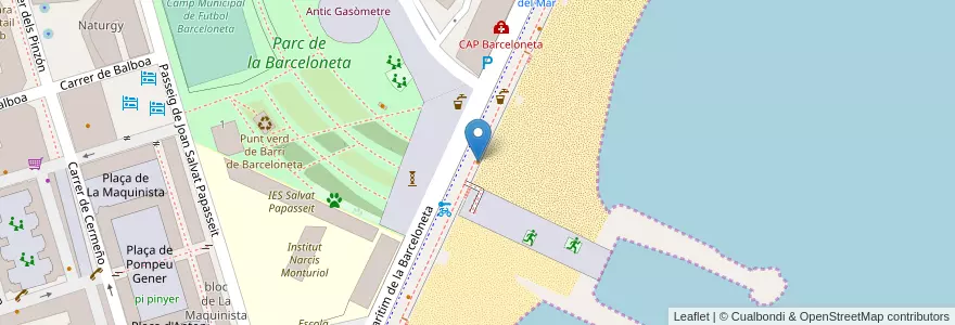 Mapa de ubicacion de Arenal en اسپانیا, Catalunya, Barcelona, Barcelonès, Barcelona.