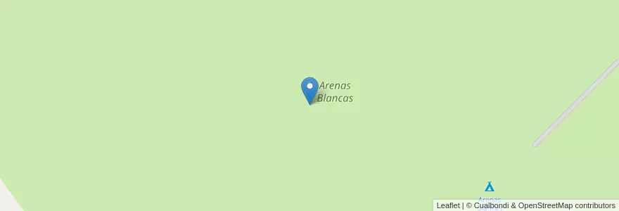 Mapa de ubicacion de Arenas Blancas en Argentinië, Chili, Río Negro, Departamento El Cuy.