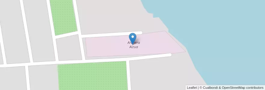 Mapa de ubicacion de Arenera Alzua en Аргентина, Санта-Фе, Departamento Rosario, Municipio De Pueblo Esther.