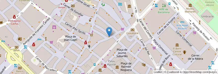 Mapa de ubicacion de Arepera del Born en 西班牙, Catalunya, Barcelona, Barcelonès, Barcelona.
