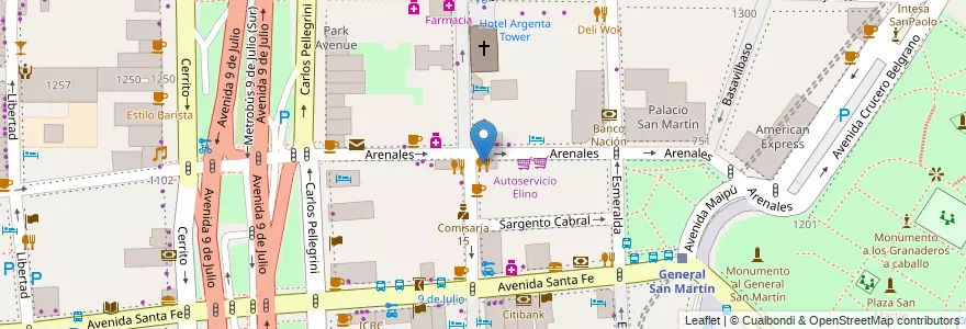 Mapa de ubicacion de Arepo, Retiro en 阿根廷, Ciudad Autónoma De Buenos Aires, Comuna 1, 布宜诺斯艾利斯.