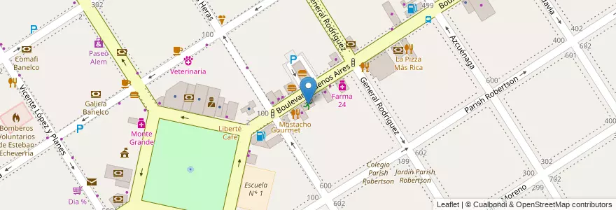 Mapa de ubicacion de Ares Club en Arjantin, Buenos Aires, Partido De Esteban Echeverría, Monte Grande.