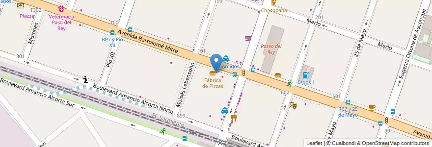 Mapa de ubicacion de Arevalo en Arjantin, Buenos Aires, Partido De Moreno, Partido De Merlo, Merlo.