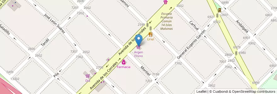 Mapa de ubicacion de Argen Chino, Mataderos en Argentinië, Ciudad Autónoma De Buenos Aires, Comuna 9, Buenos Aires.