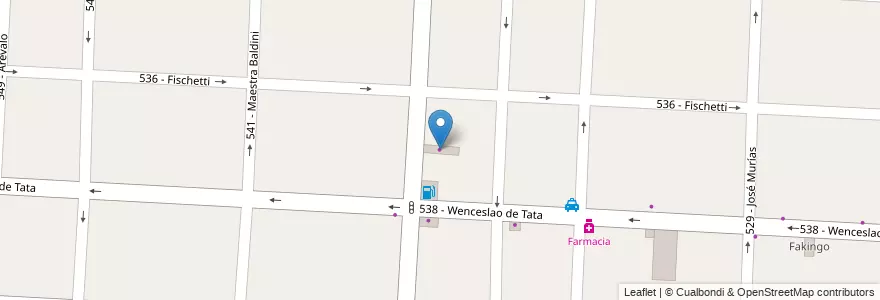 Mapa de ubicacion de Argenchino en Argentinië, Buenos Aires, Partido De Tres De Febrero, Caseros.