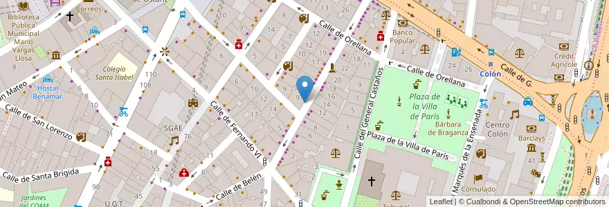 Mapa de ubicacion de ARGENSOLA, CALLE, DE,9 en スペイン, マドリード州, Comunidad De Madrid, Área Metropolitana De Madrid Y Corredor Del Henares, Madrid.