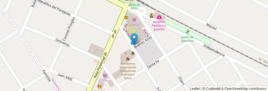 Mapa de ubicacion de argentina en Arjantin, Buenos Aires, Partido De Escobar, Maquinista Savio.