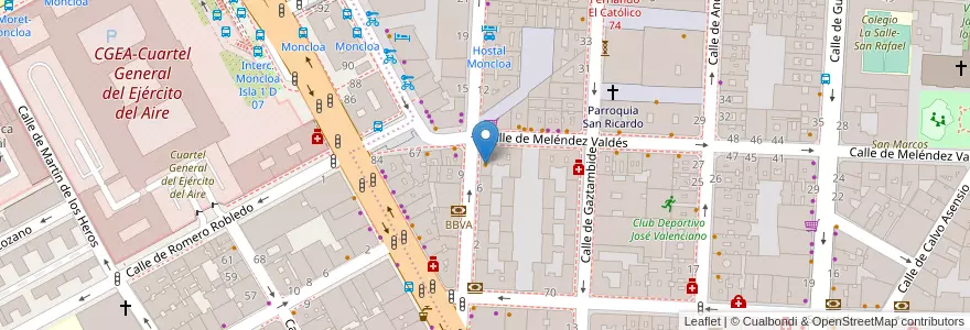 Mapa de ubicacion de Argos Bar en إسبانيا, منطقة مدريد, منطقة مدريد, Área Metropolitana De Madrid Y Corredor Del Henares, مدريد.