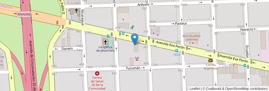 Mapa de ubicacion de Argus Eventos en 아르헨티나, Santa Fe, Departamento Rosario, Municipio De Rosario, 로사리오.