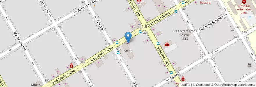 Mapa de ubicacion de Ari-Luc en 아르헨티나, 리오네그로주, Departamento Adolfo Alsina, Viedma, Viedma.