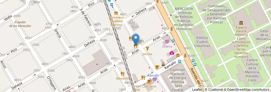 Mapa de ubicacion de Arias, Nuñez en Argentinien, Ciudad Autónoma De Buenos Aires, Buenos Aires, Comuna 13.