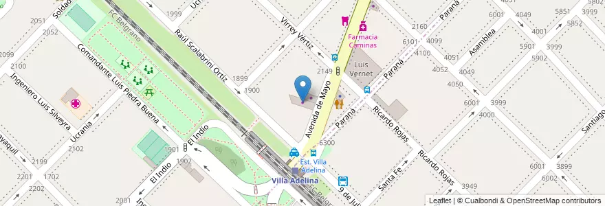 Mapa de ubicacion de Arico Hogar en 阿根廷, 布宜诺斯艾利斯省, Partido De San Isidro, Villa Adelina.