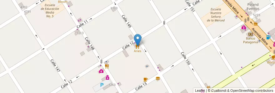 Mapa de ubicacion de Aries en Arjantin, Buenos Aires, Partido De Berazategui, Berazategui.