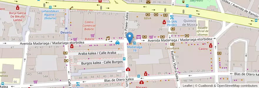Mapa de ubicacion de Ariltze Taberna en 西班牙, 巴斯克, 比斯开, Bilboaldea, 毕尔巴鄂.